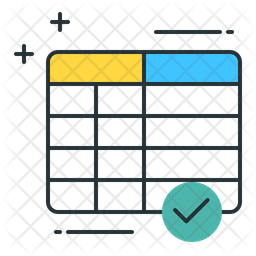 data table icon vector