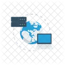 Data Transfer File Sharing Global Icon