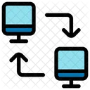 Data Transfer Desktop Computer Icon