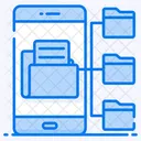 Data Transformation Folder Network Data Storage Icon