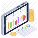 Web Analytics Financial Infographic Data Visualization Icon