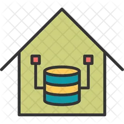 Data warehouse Icon - Download in Colored Outline Style