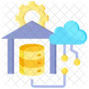 Data Warehouse Cloud Database Icon