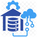 Data Warehouse Cloud Database Icon