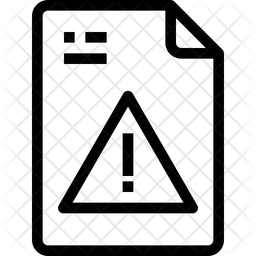 Data Warning Icon - Download in Line Style