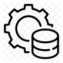 Database Data Management Cogwheel Icon