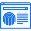 Database Fingerprint Finger Icon
