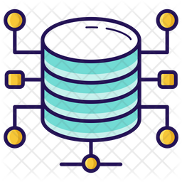 Database Architecture Icon - Download in Colored Outline Style