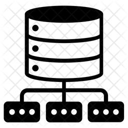 Database Architecture Icon - Download in Glyph Style