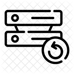 Database Backup Icon - Download in Line Style