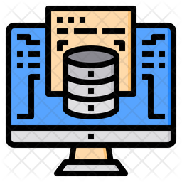 Database Coding Icon - Download in Colored Outline Style