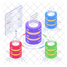 Database Coding Icon - Download in Isometric Style