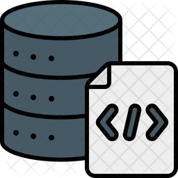 Database Coding Icon - Download in Colored Outline Style