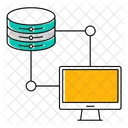 Database connected with device  Icon