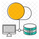 Database connected with device  Icon