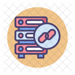 Database Connection Icon - Download in Colored Outline Style