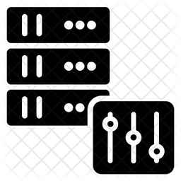 Database Control Icon - Download in Glyph Style