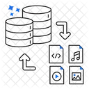 Database Conversion File Conversion Data Processing Icon