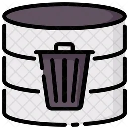 Database delete Icon - Download in Colored Outline Style