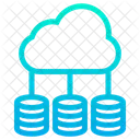 Cloud Database Dati Online Icon