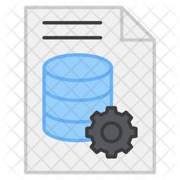 Database Document Icon - Download in Flat Style