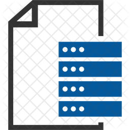 Database Document Icon - Download in Dualtone Style