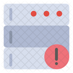 Database Error Icon - Download in Flat Style