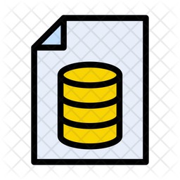 Database File Icon - Download in Colored Outline Style