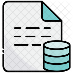 Database File Icon - Download in Colored Outline Style