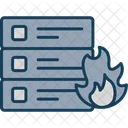 Database Flame Database Fire Data Icon