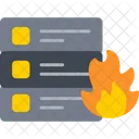 Database Flame Database Fire Data Icon