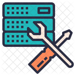 Database maintenance Icon - Download in Colored Outline Style