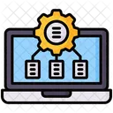 Database Management Laptop File Icon