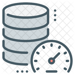 Database Performance Icon - Download in Colored Outline Style