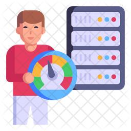 Database Performance Icon - Download In Flat Style