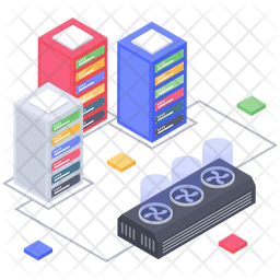 Database Processing Icon - Download in Isometric Style