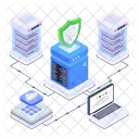 Database Protection Servers Safety Servers Security Icon