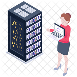 Database Refresh Icon - Download in Isometric Style image.