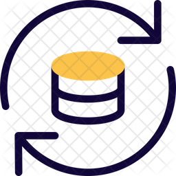 Database Refresh Icon - Download in Colored Outline Style