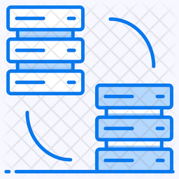 Database Replication Icon - Download in Colored Outline Style