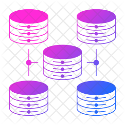 Database Scalability Icon - Download in Colored Outline Style