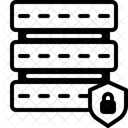 Database Security Icon - Download in Glyph Style