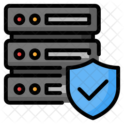 Database Security Icon - Download in Colored Outline Style