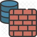Database Security Wall Firewall Icon