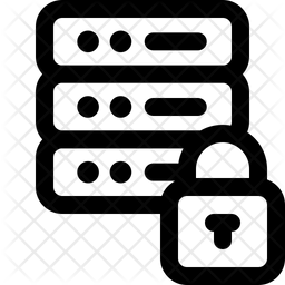 Database Security Icon - Download in Line Style