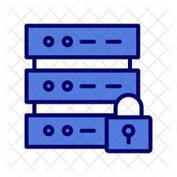 Database Security Icon - Download in Colored Outline Style
