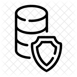 Database Security Icon - Download in Line Style