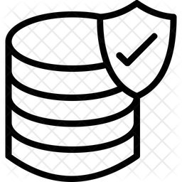 Database Security Icon - Download in Line Style