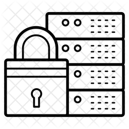 Database security Icon - Download in Line Style