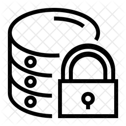 Database security Icon - Download in Line Style